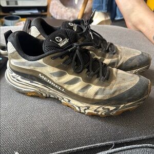 Merrell Men's Olive Green and Black Trail Running Shoes